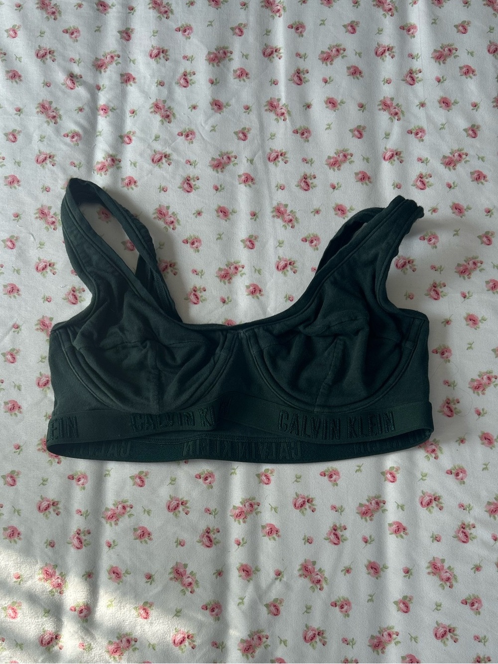 Calvin Klein Black Unlined Underbust Bralette